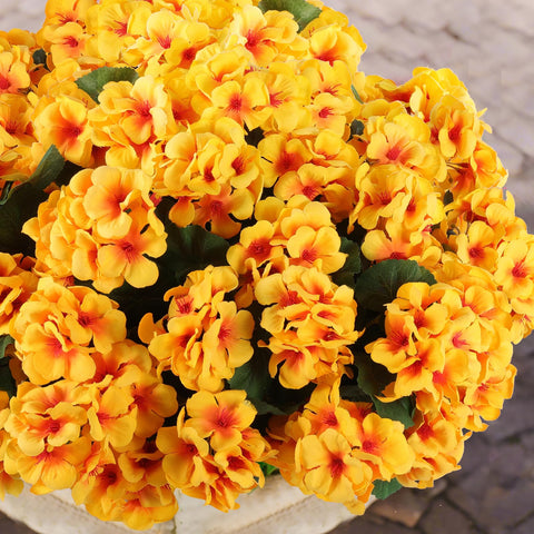 Hananona large geranium flower heads blend seamlessly with existing arrangements
