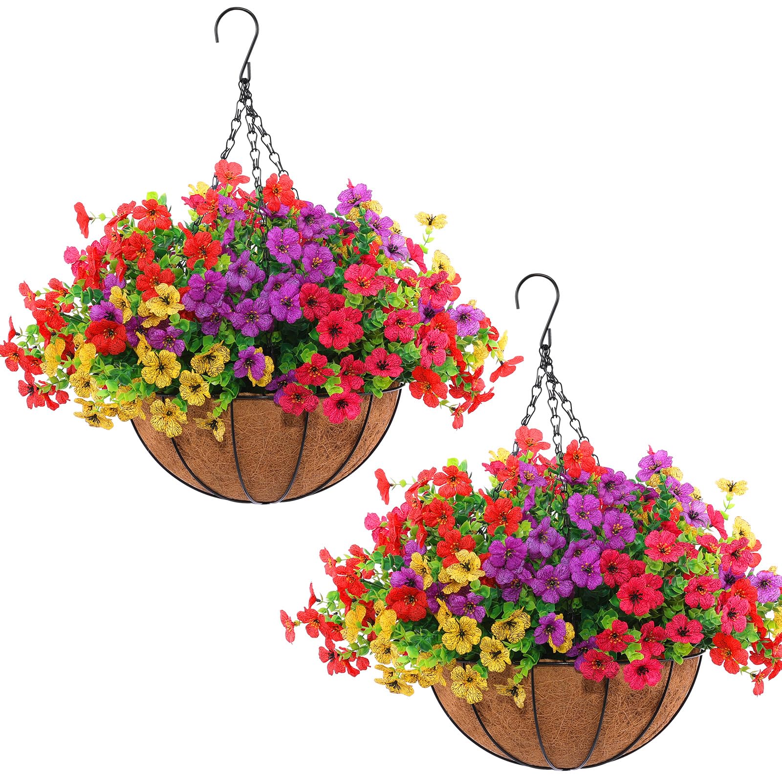 Hananona outdoor flowers hanging basket assembly for easy porch charm.
