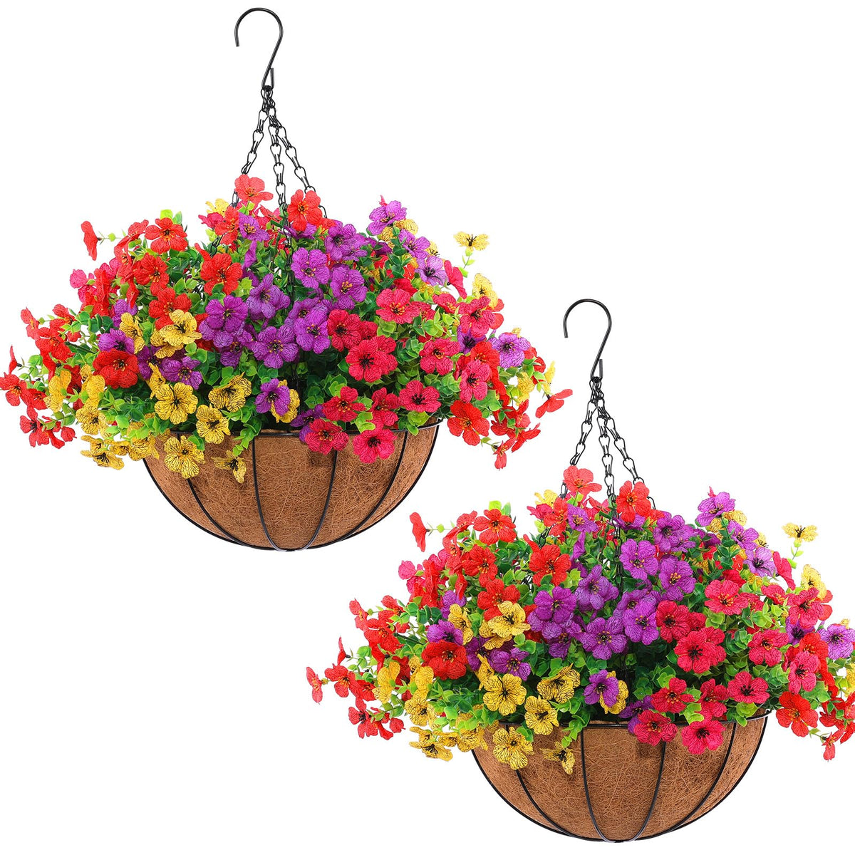 Hananona outdoor flowers hanging basket assembly for easy porch charm.