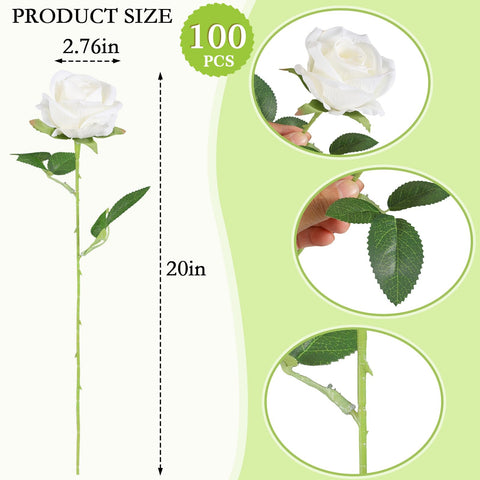 Hananona realistic white silk roses that stay vivid with no maintenance.