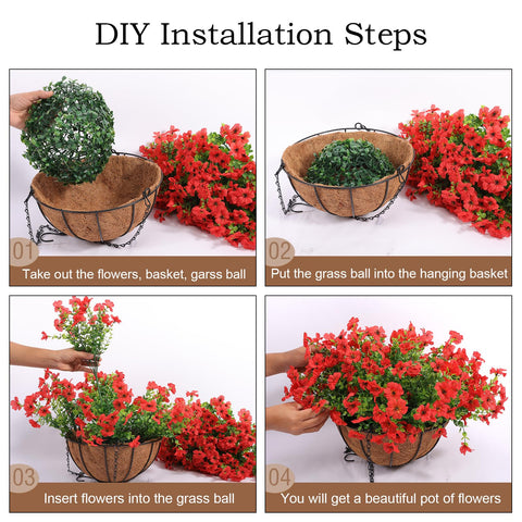 Hananona two-pack hanging planters assembled easily for fast setup.