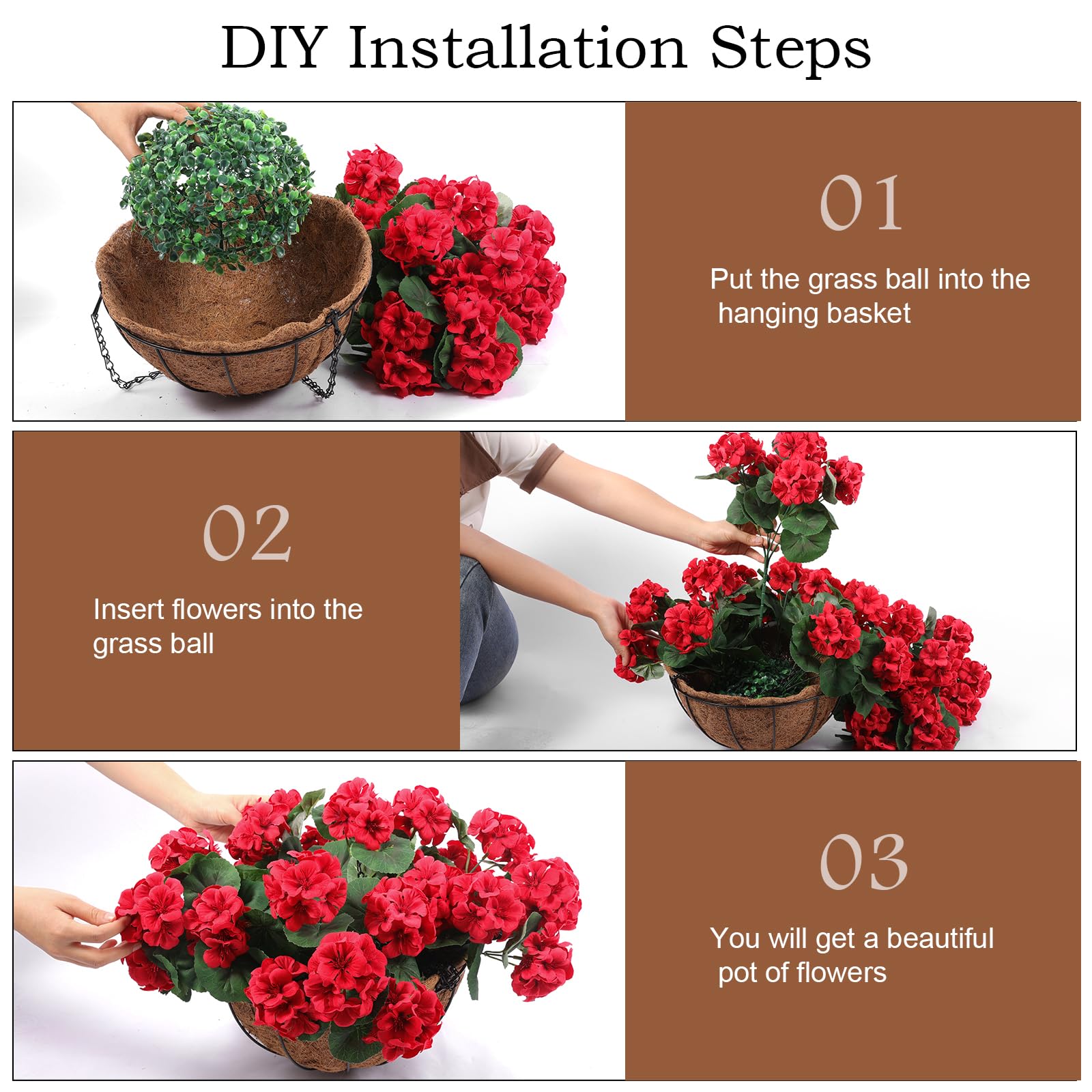 Hananona weather-resistant artificial flowers designed for outdoor use