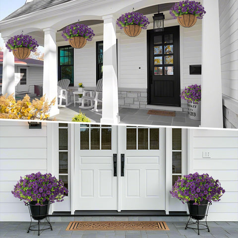 Hananona weatherproof fake flowers stay vivid in sun and rain.
