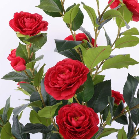 Hananona wedding ceremony camellia decor enhances romantic venue ambiance.