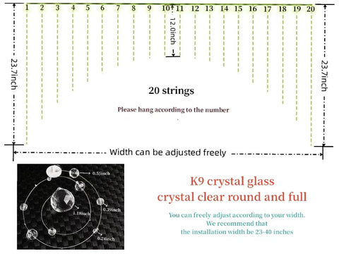 Hanbinsen crystal beads for garden or balcony decor boosts charm