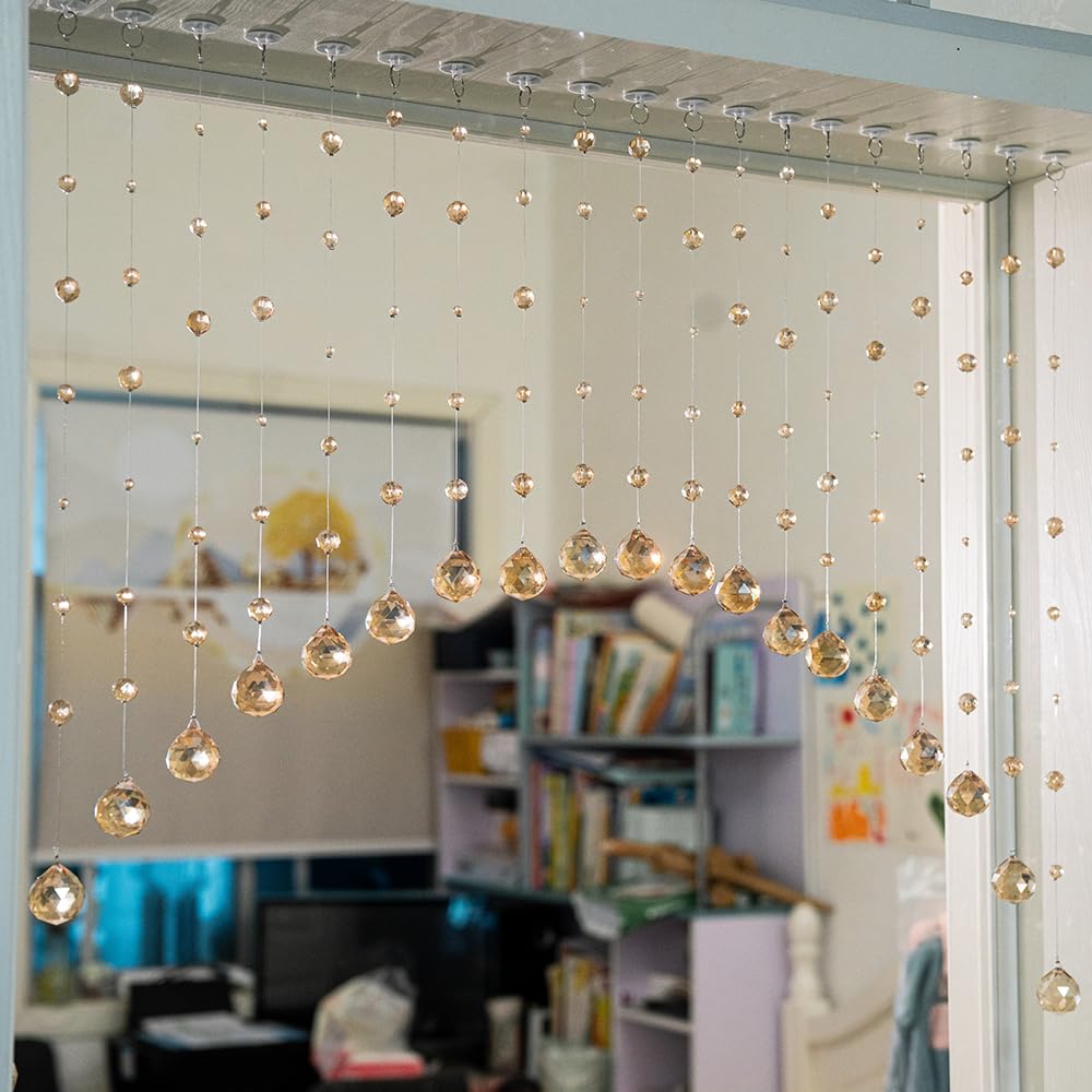 Hanbinsen clear beads brighten spaces even without lighting for chic look