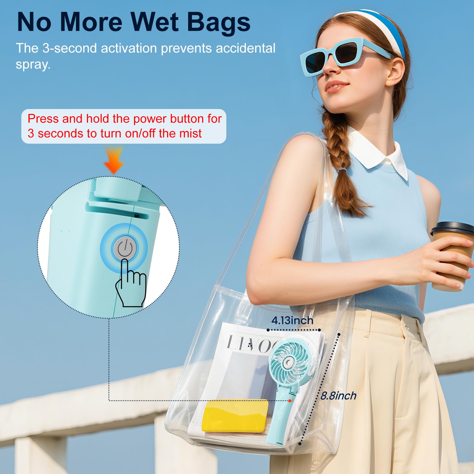 HandFan shows 3-speed wind control for customizable breeze
