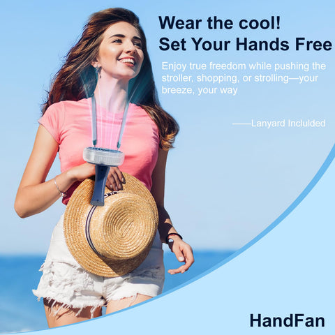 HandFan 3-speed wind control to adjust breeze