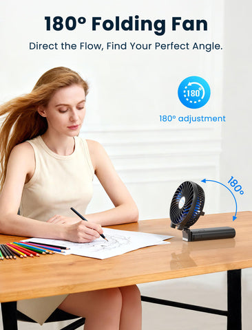 HandFan offers 3 speeds for customizable airflow at events.
