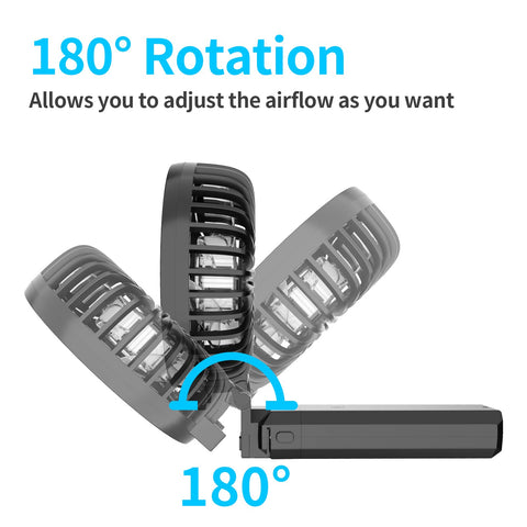 HandFan 5200mAh battery life indicating long runtime on a charge