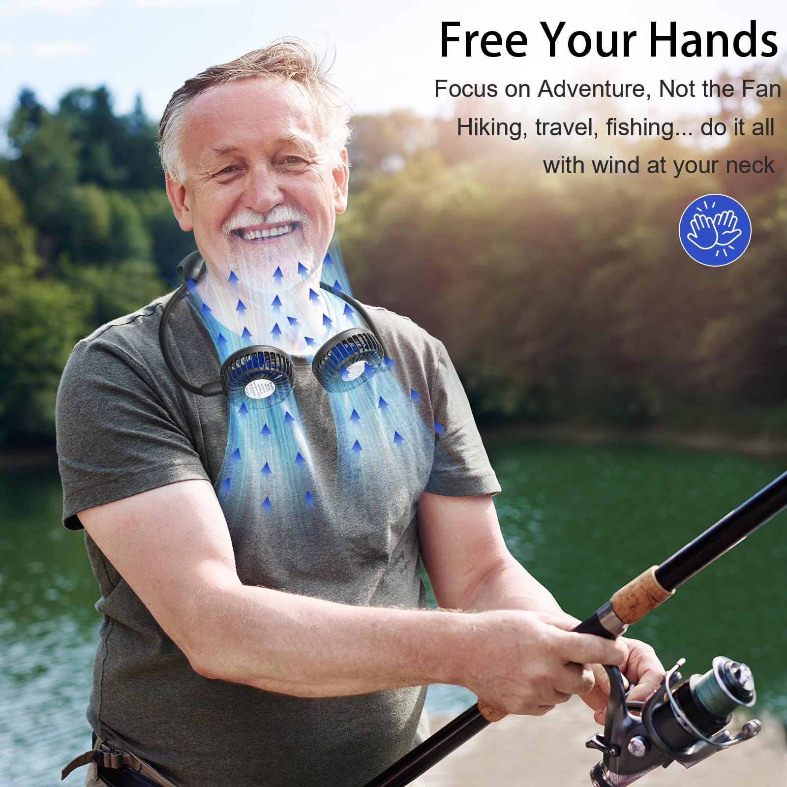 HandFan 6-speed control lets you tailor airflow to your environment.