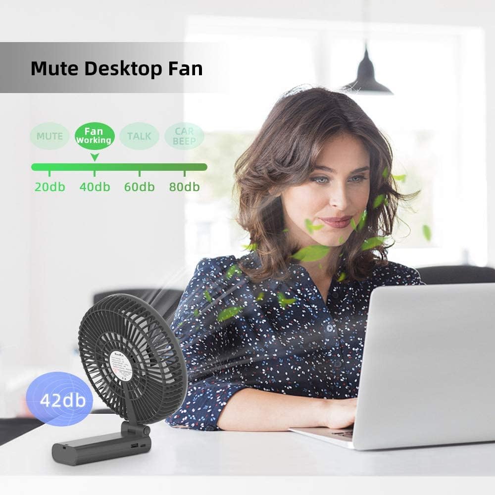 HandFan offers six adjustable speeds for customized breeze.