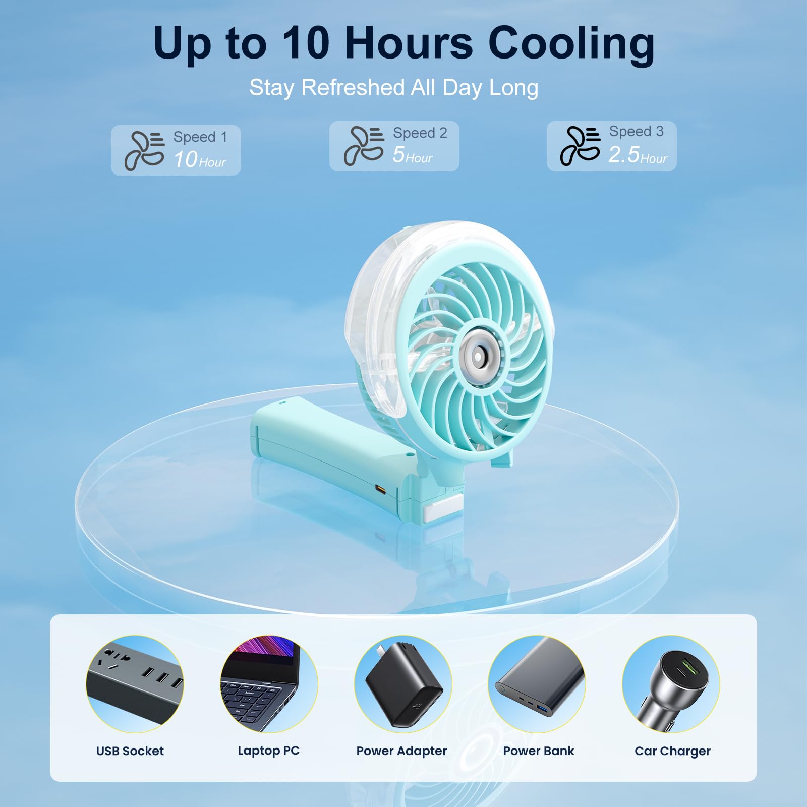 HandFan ideal for beach, travel, and outdoor events