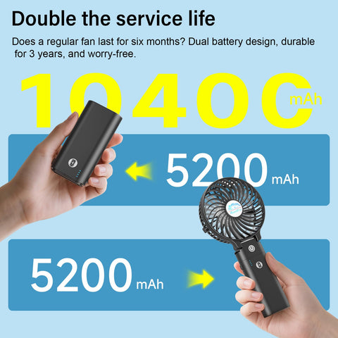 Detachable fan head ready for USB power via computer, power bank, or car charger.