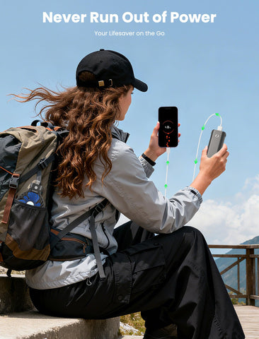 HandFan folds flat for easy storage in bags and purses.