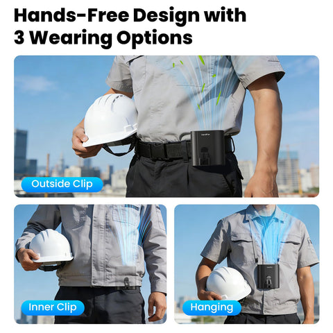 HandFan lightweight eight-ounce body stays comfortable all day.