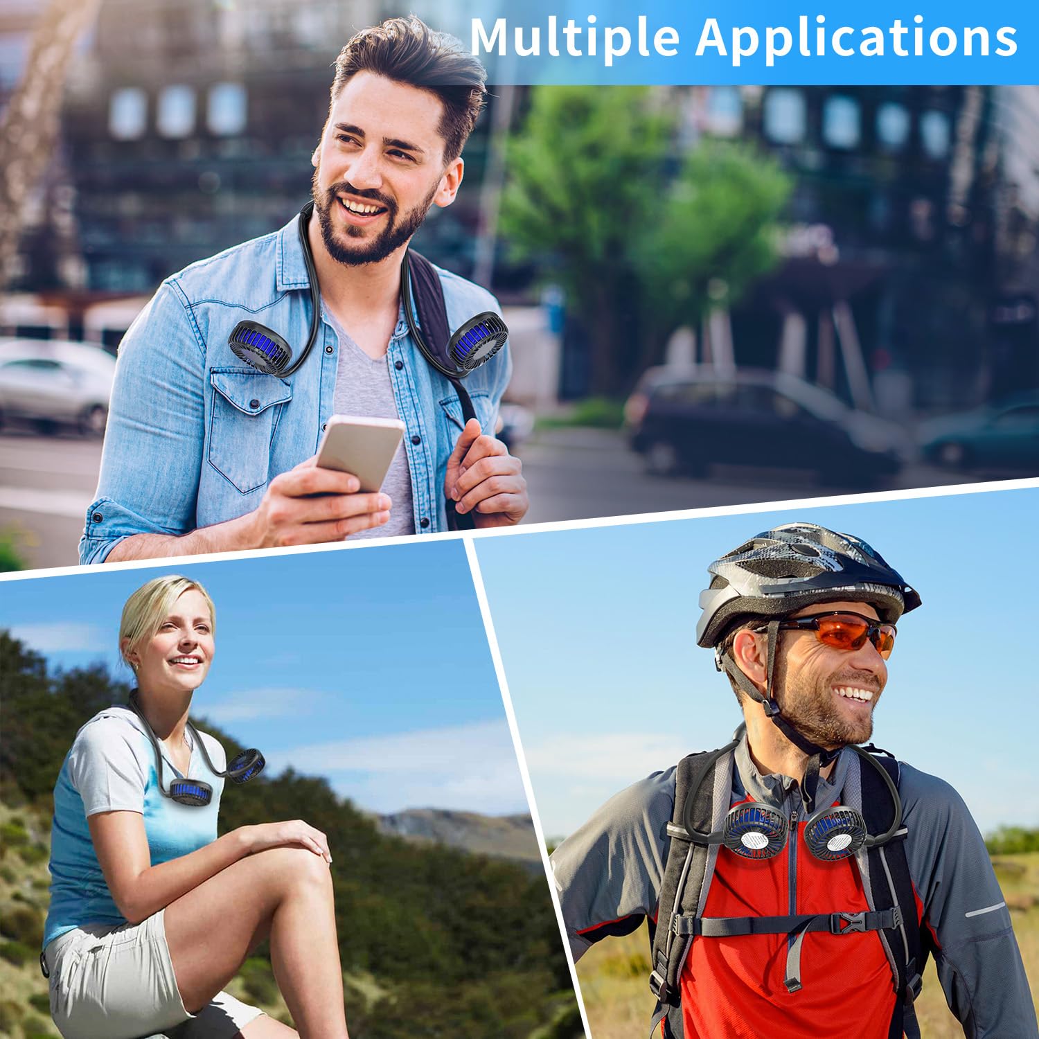 HandFan multipurpose-use suits travel, work, and outdoor activities.