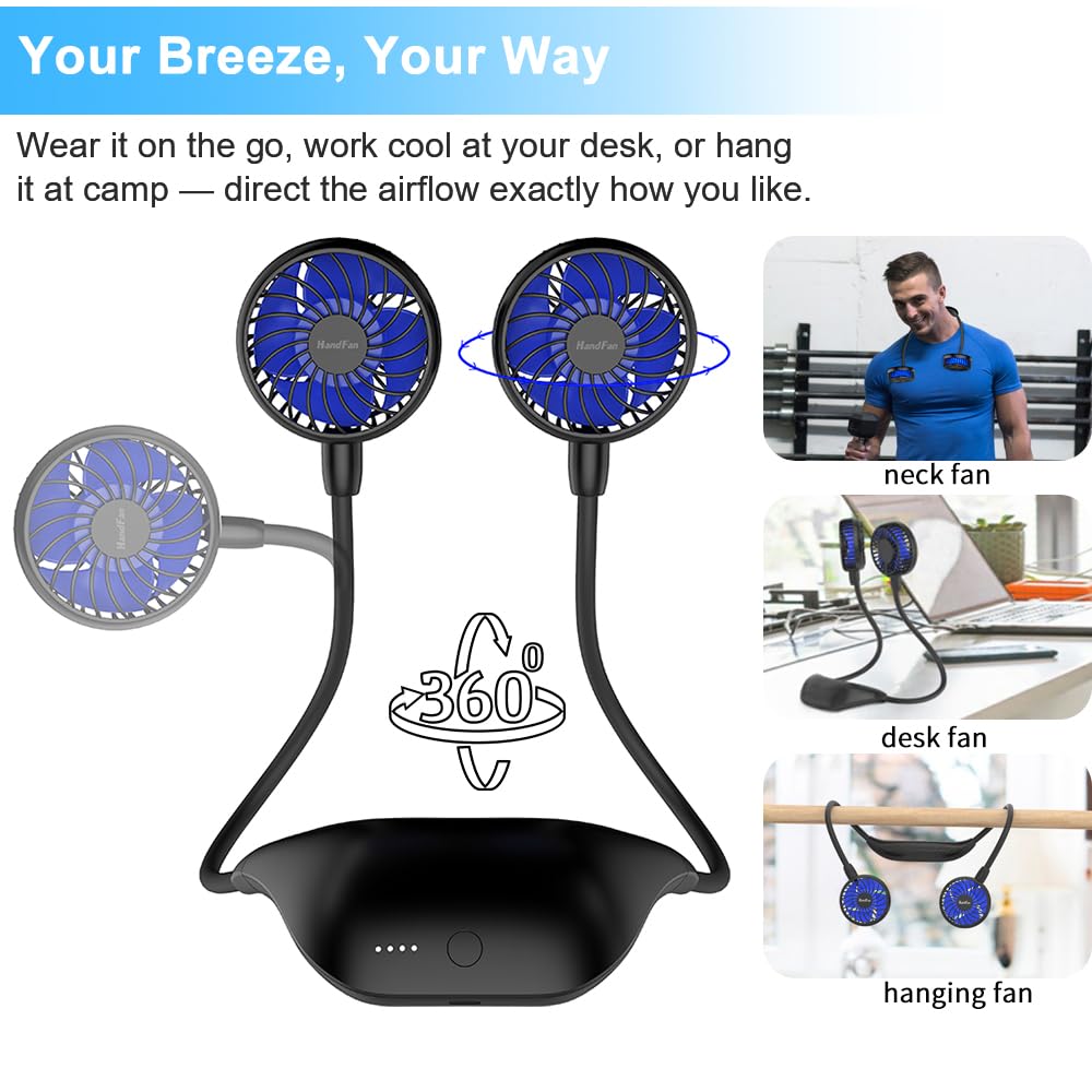 HandFan natural wind mode mimics forest breeze for comfortable rhythm.