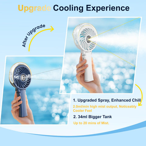 HandFan neck-wear foldable design enables hands-free cooling during workouts.