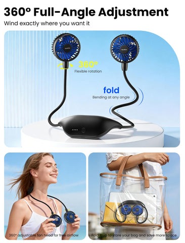 HandFan six speeds control lets you tailor breeze.