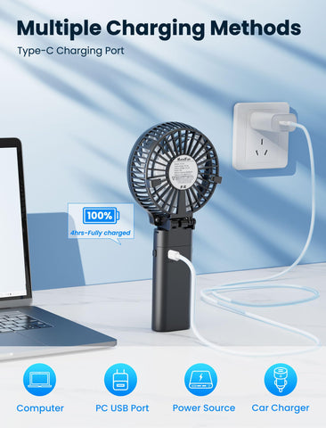 HandFan ideal for travel, beaches, concerts, picnics and parks.