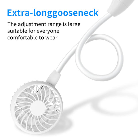 HandFan upgraded neck fan safety grille protects hair and fingers during use