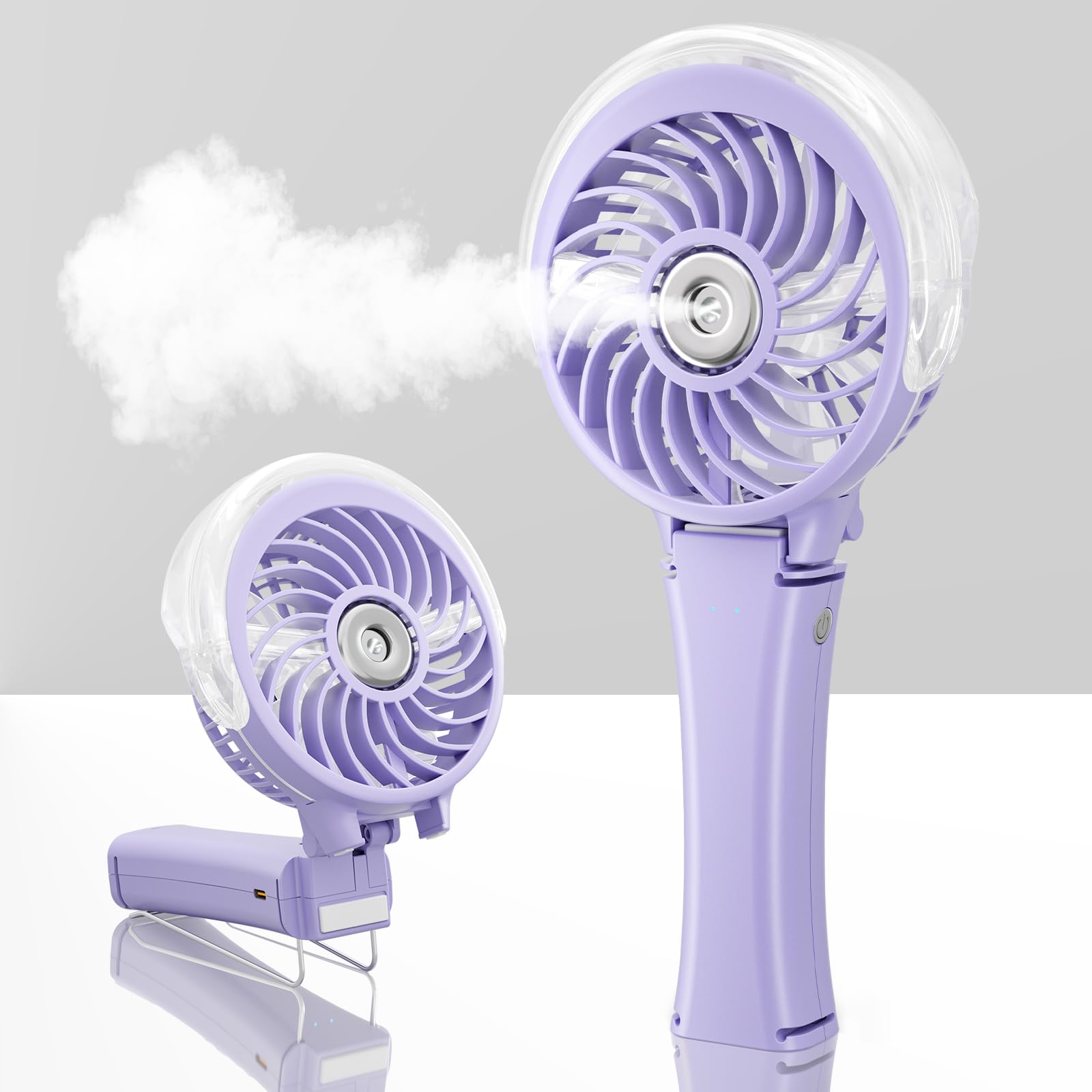 HandFan portable misting fan shows compact design for on-the-go cooling