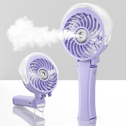 HandFan portable misting fan shows compact design for on-the-go cooling