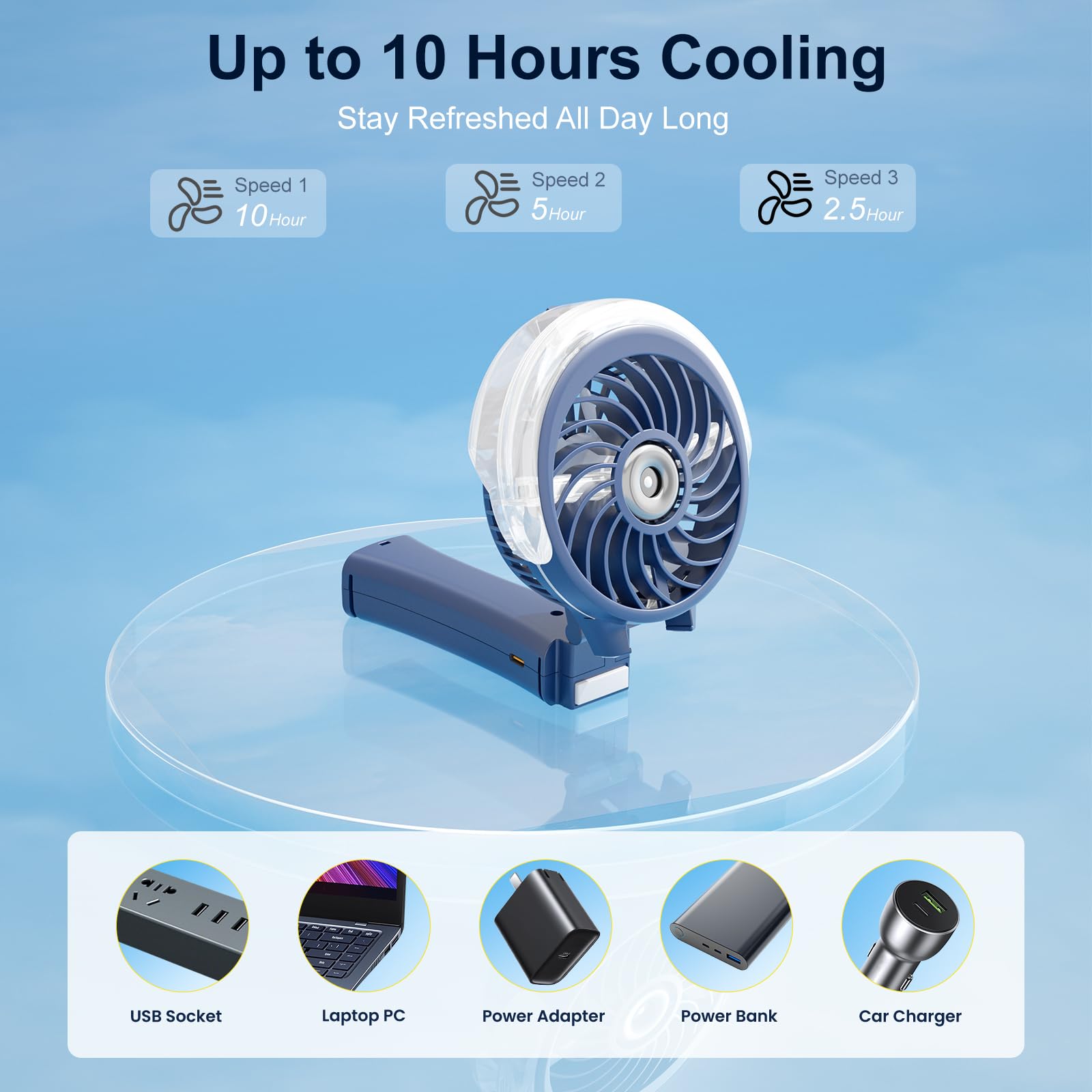 HandFan ideal for beach, concerts, and travel use