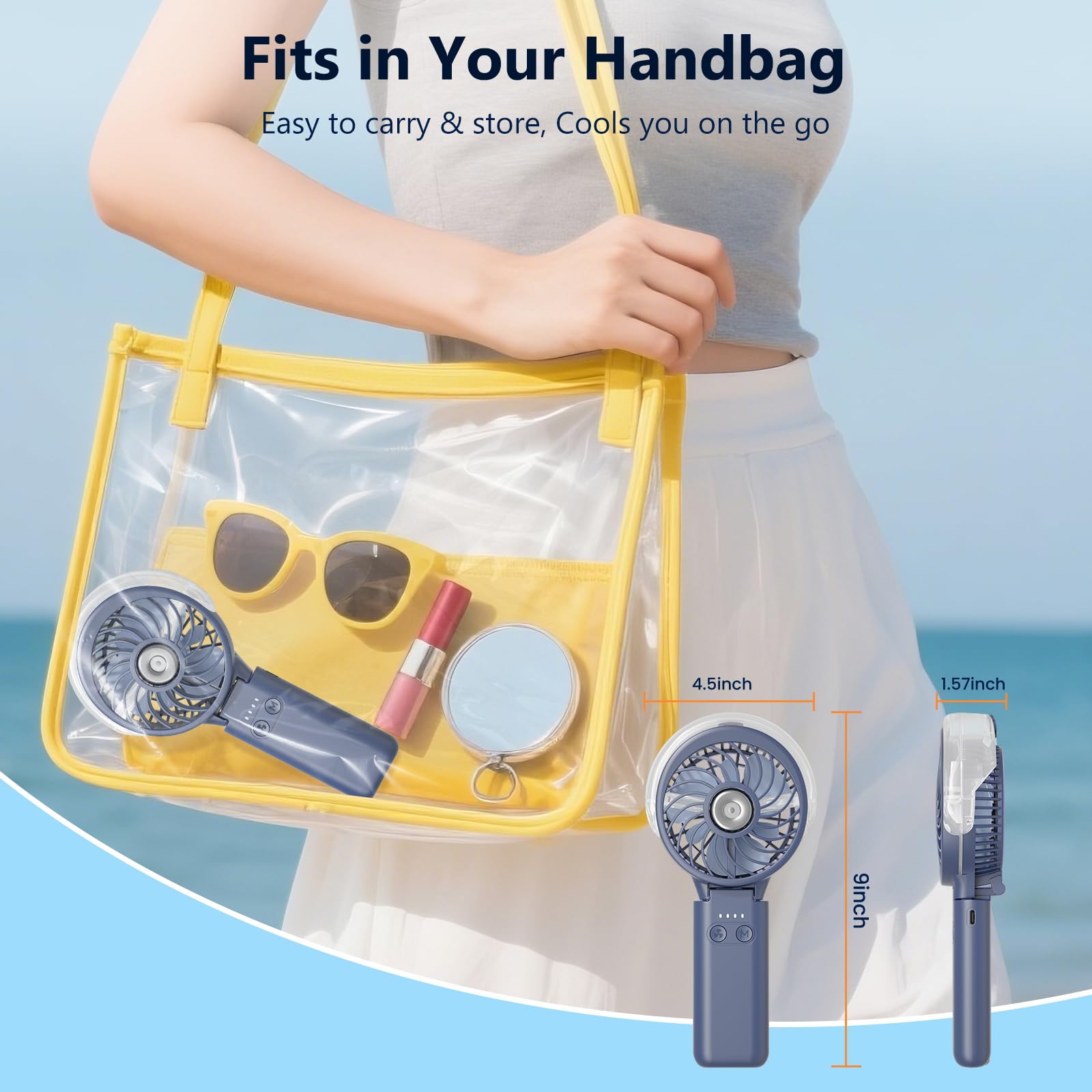 HandFan ideal for beach, concerts, and travel.