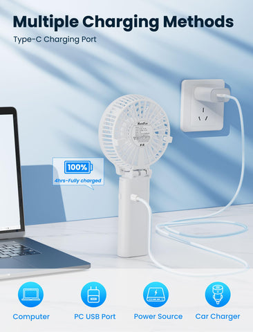 HandFan white finish complements any outdoor gear.
