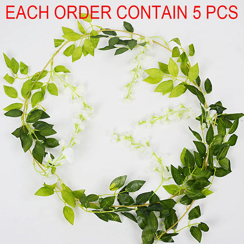 HANDIC natural-looking wisteria garland for balconies and patios.