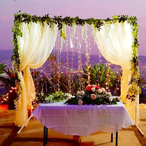 HANDIC 33ft artificial wisteria garland for seamless decorating projects.