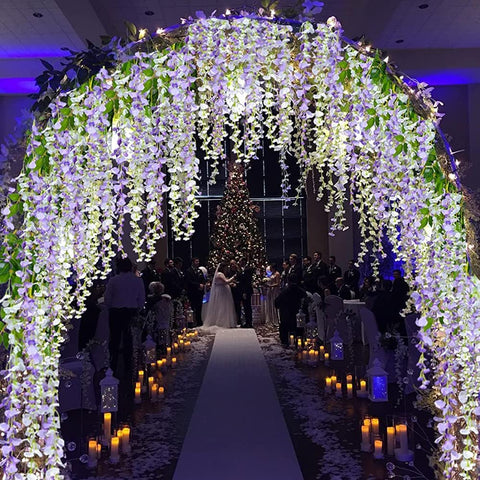 HANDIC wisteria garland natural-looking vines for timeless decor