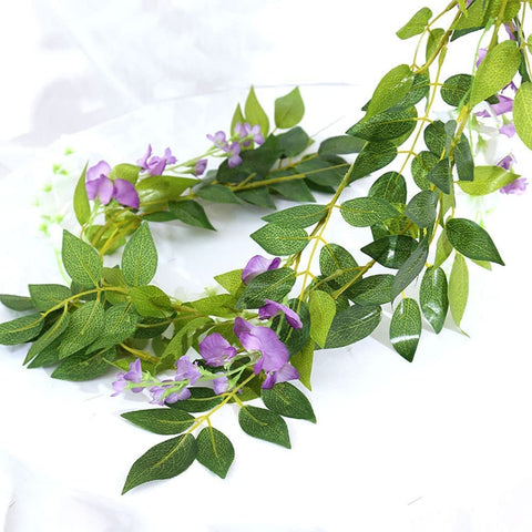 HANDIC wisteria garland wedding decor setup ready for arches
