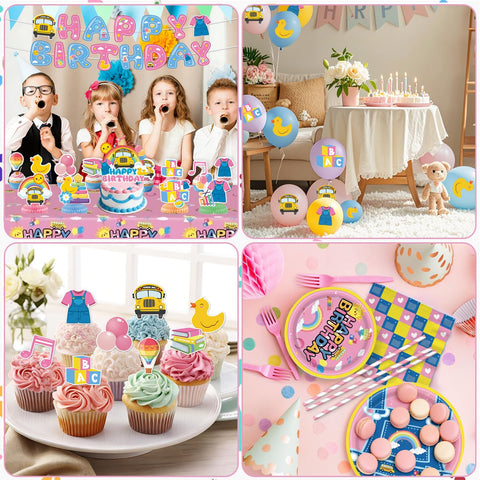 HandTool cake toppers complement desserts with a cute classroom motif