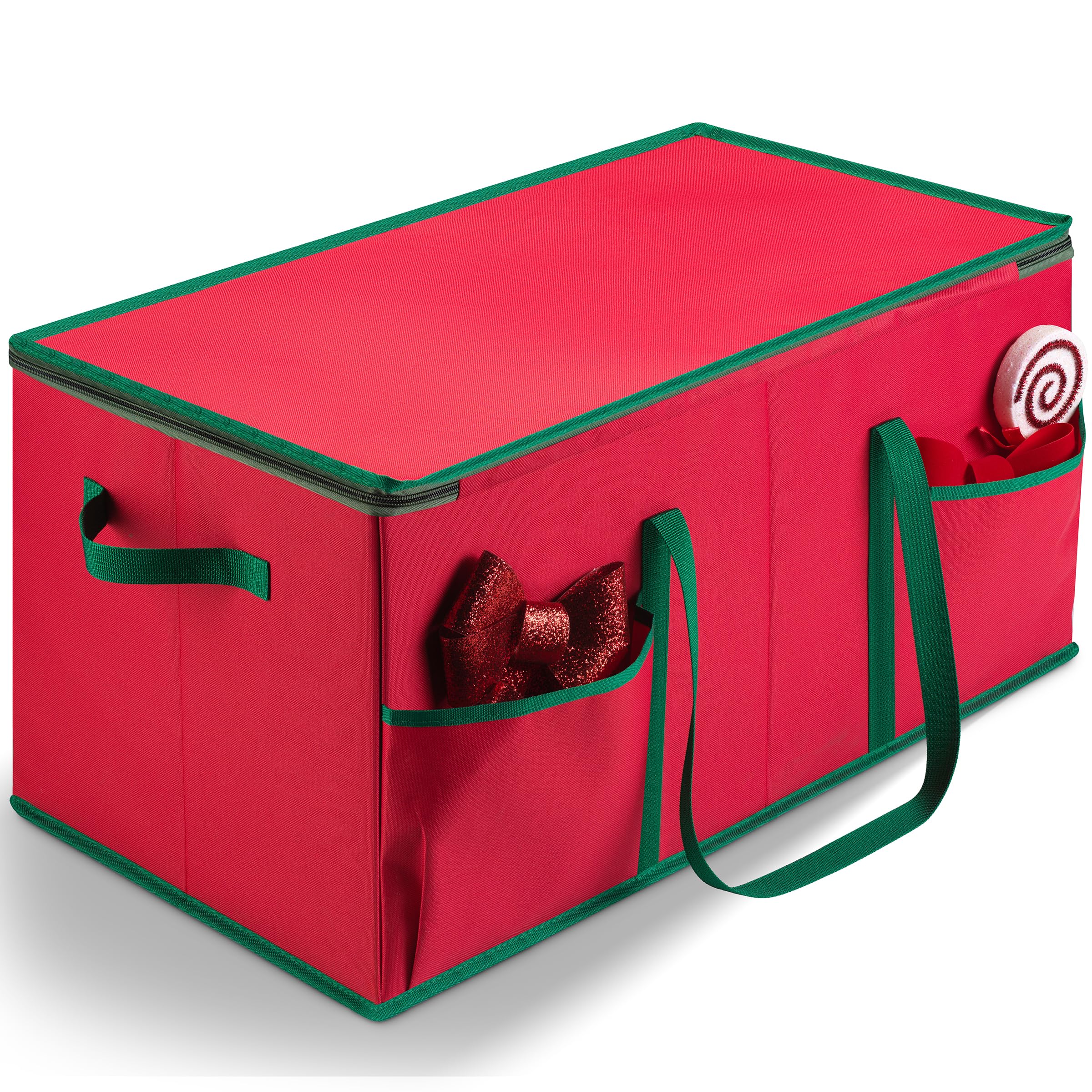 Handy Laundry Ornament Storage with adjustable dividers for varied ornament sizes and tidy shelves.