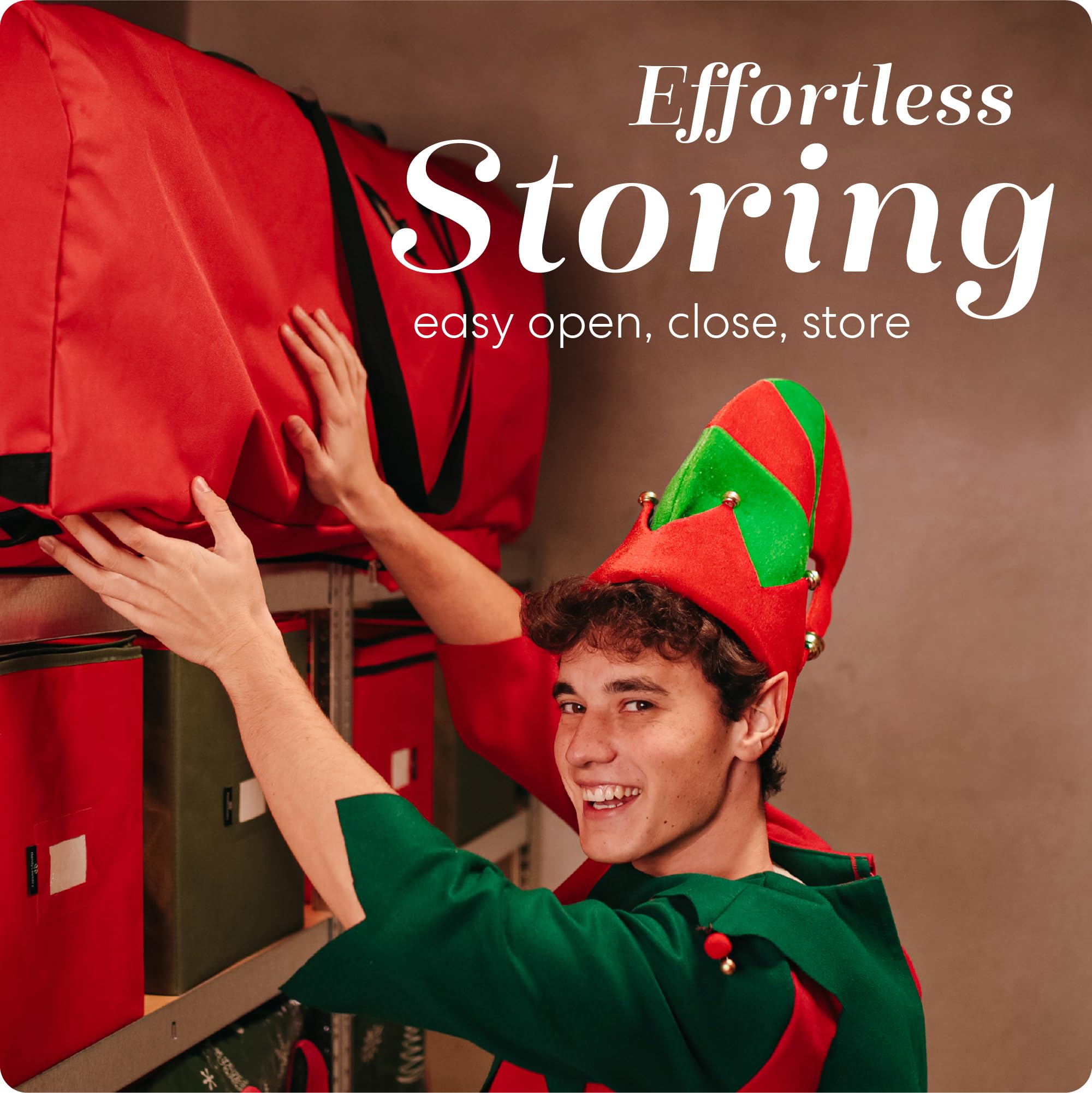Large zipper closure keeps contents secure and dust-free.