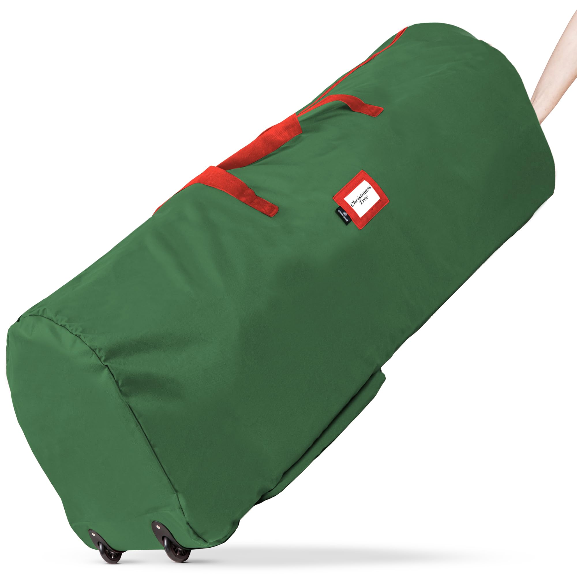 Handy Laundry rolling tree storage bag with 9-foot capacity for easy tree storage.