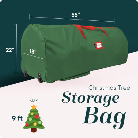 Handy Laundry bag with wheels and handles for effortless moving of your tree.