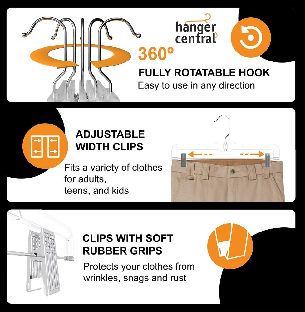 Hanger Central durable construction for long-term closet organization.