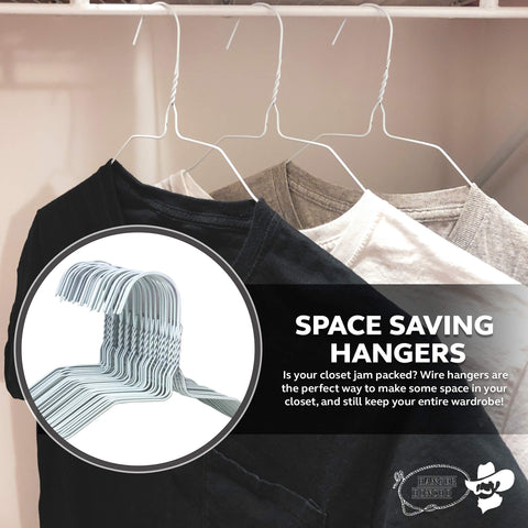 Hanger Honcho non-slip wire hanger design reduces garment slipping