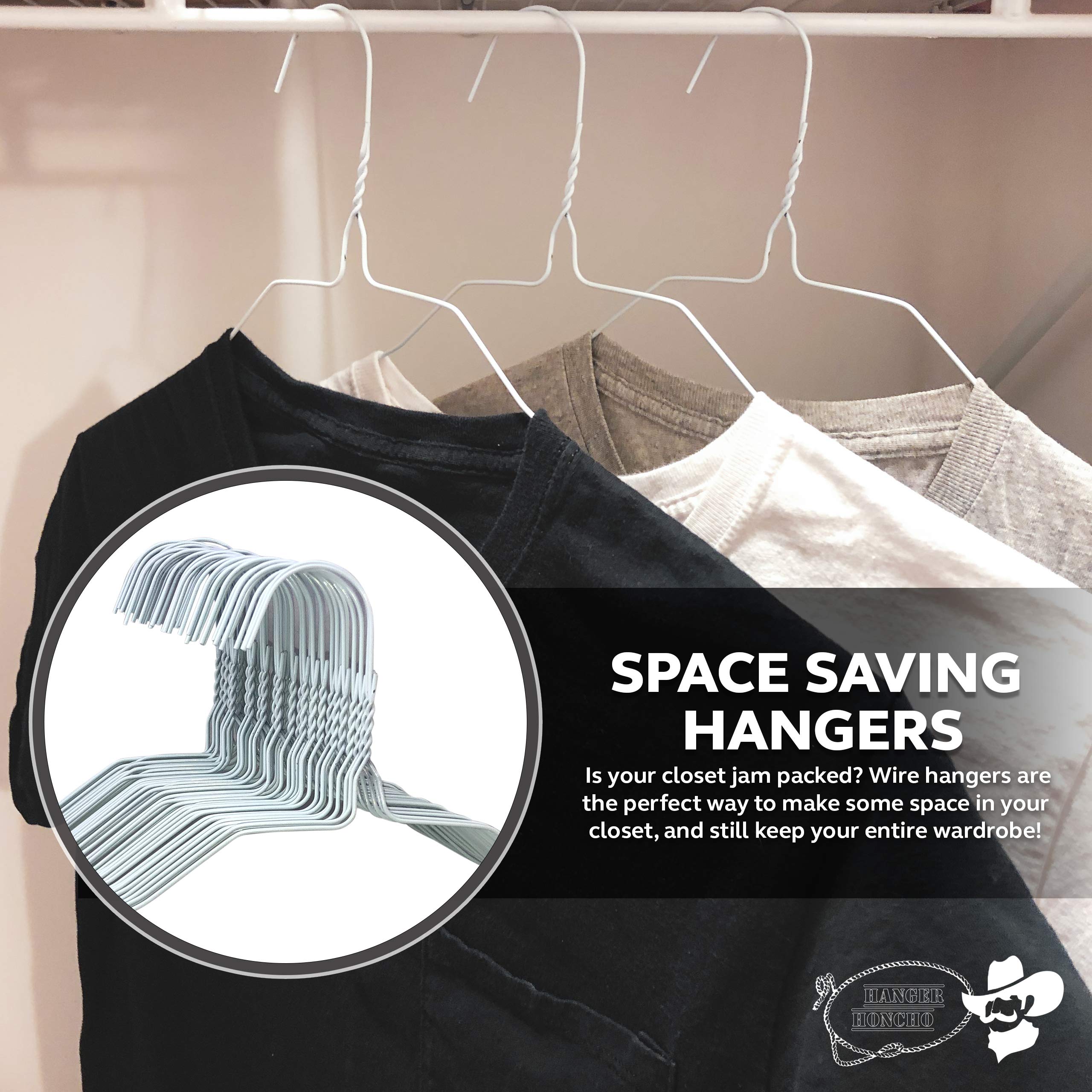 Hanger Honcho two-hanger setup supports heavier garments when needed.