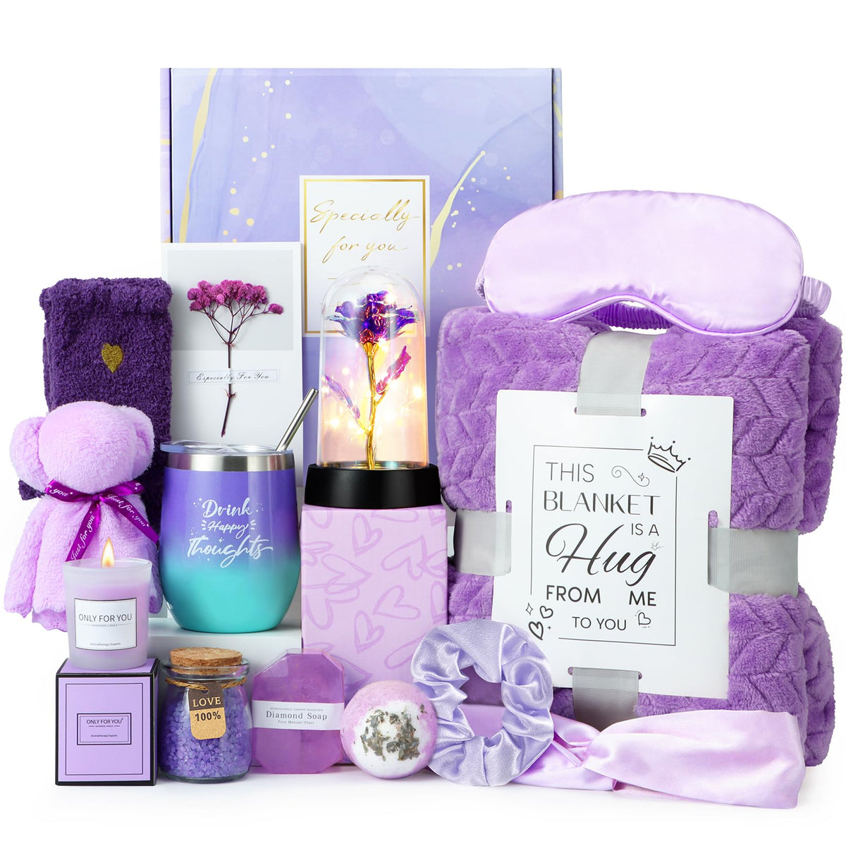 Hangerspace plush blanket image showcasing cozy warmth for the gift set