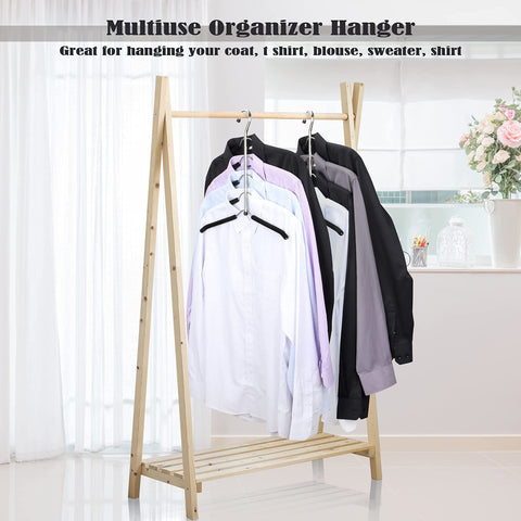 HangersSpace coat and sweater organizer maximizes closet space without clutter.