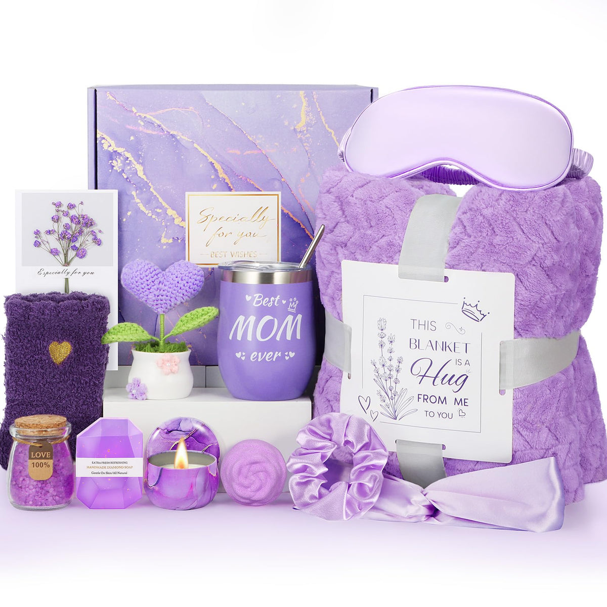 Hangerspace lavender candle releasing calming aroma for a cozy night