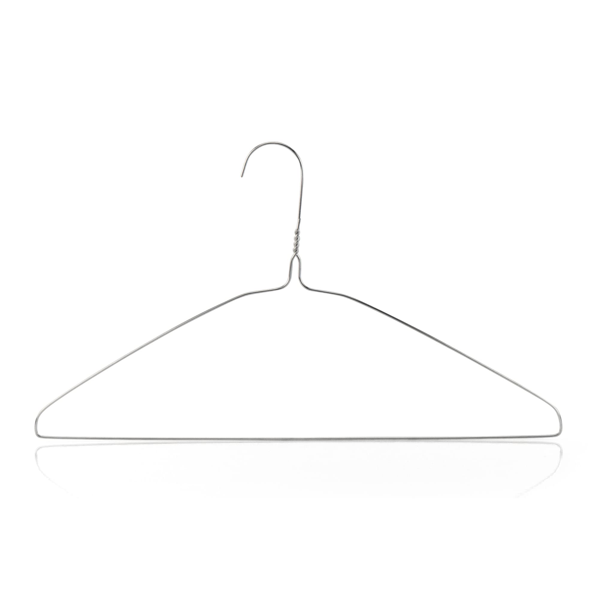 HANGERWORLD ultra-thin wire hanger 16inch, maximizes closet space and accessibility