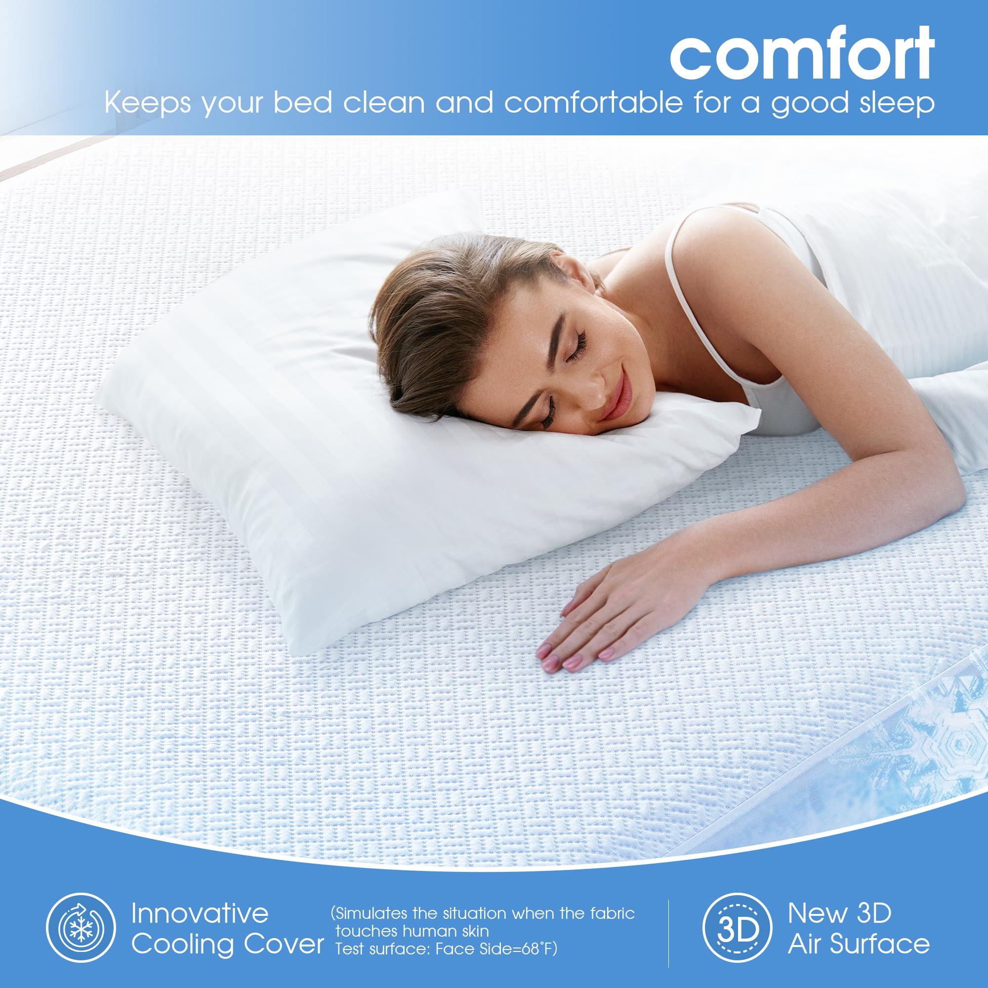 Hanherry 3D air fabric adds softness and breathable comfort.