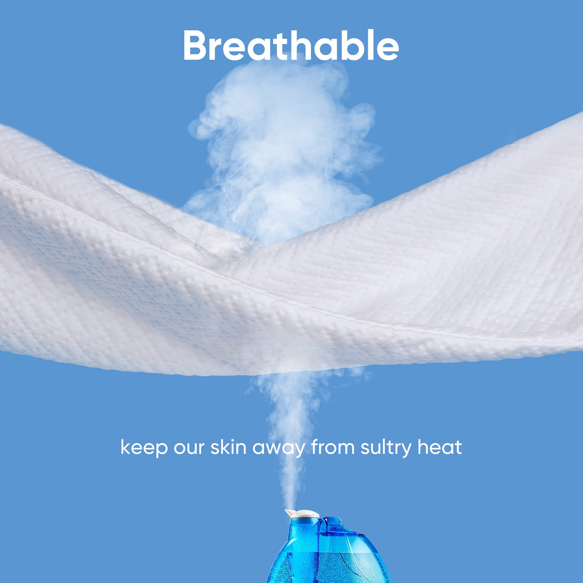 Hanherry TPU waterproof backing closeup that stays breathable.