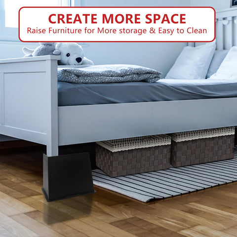 HANIHUA bed risers make cleaning easier by lifting furniture.